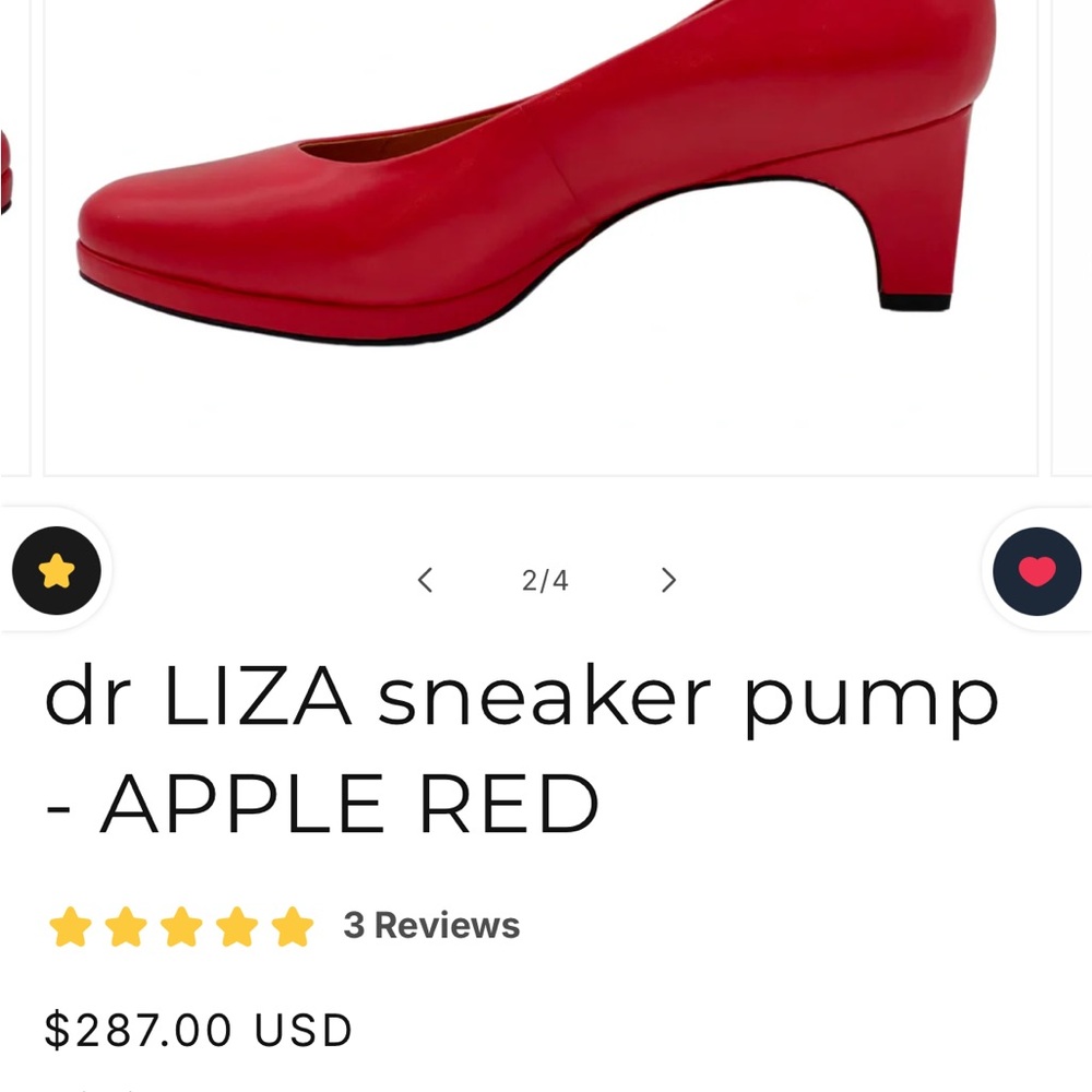 dr. LIZA Sneaker Pump in Apple Red - Picture 9 of 12
